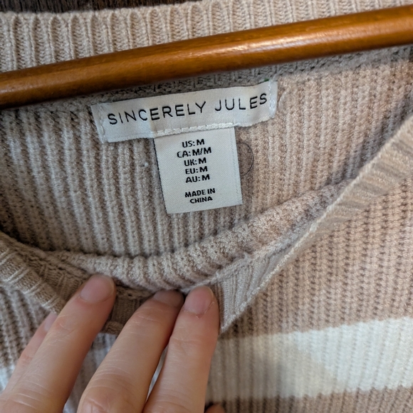 2/$12 Sincerely Jules | striped cropped sweater - Picture 4 of 6